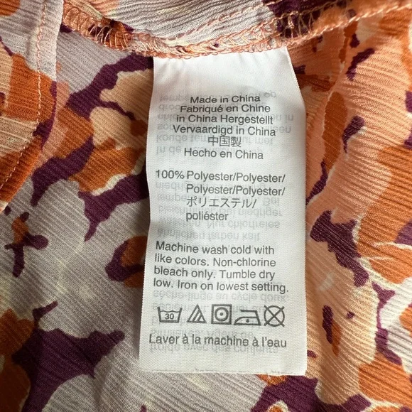 Madewell Smocked Mock Neck Top Floral Breeze size medium - Picture 6 of 10